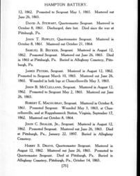 4720498_R-IBF_A_089; History of Hampton battery F, Independent Pennsylvania Light Artillery : organized at Pittsburgh, Pa., October 8, 1861, mustered out in Pittsburgh, June 26, 1865 / compiled by William Clark