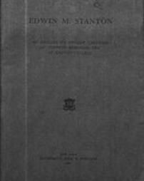 Edwin M. Stanton: an address by Andrew Carnegie on Stanton Memorial Day at Kenyon College