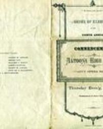 Altoona High School Commencement Program 1884