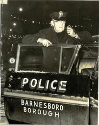 Barnesboro Borough police officer and vehicle