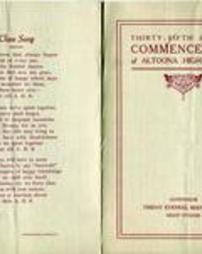 Altoona High School Commencement Program 1911