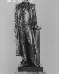 Bronze statuette of Thomas Jefferson presented to Mr. Carnegie by the Alumni of the University of Virginia