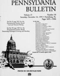 Pennsylvania bulletin Vol. 25 pages 5695-5904