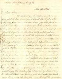 1865-04-18 Handwritten letter from Susan Keller to her niece, Clara Louise Keller