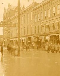 Fourth Street looking west from Pine Street in 1894 flood