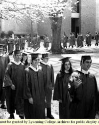 Graduates Process, Commencement 1974