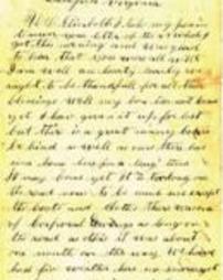 Letter from James Graham to Elisabeth, Camp in Virginia, December 29 and 30, 1864