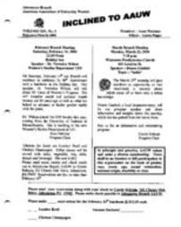 American Association of University Women - Johnstown Branch Newsletters  2004