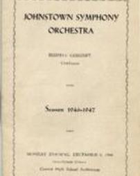 Johnstown Symphony Orchestra Program, 1946-1947