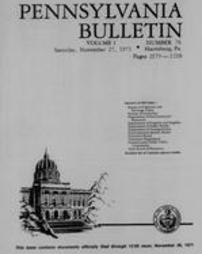 Pennsylvania bulletin Vol. 01 pages 2179-2218
