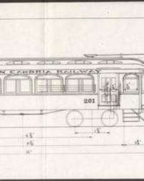 Trolley Blueprint - Combination Car No. 201