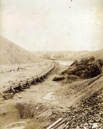 Flume carrying silt to river at No. 6 Colliery of Pennsylvania Coal Company