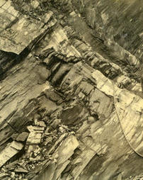Wrinkled slate in quarry at Berlinsville
