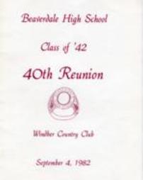 Beaverdale High School Class of '42 40th Reunion
