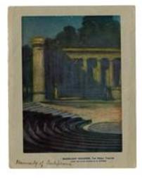 Moonlight Shadows, the Greek Theatre from the color etching by S. Katada
