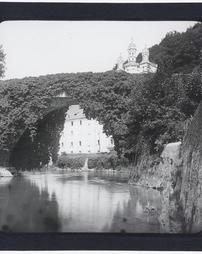 Spain. Unidentified.  [View of river and cathedral]