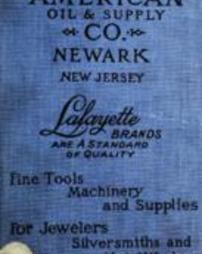 American Oil and Supply Co. no. 1 1909; Fine tools, machinery, and supplies for jewelers, silversmiths and metal workers