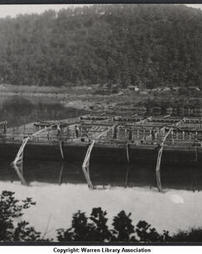 Barges at Tionesta Creek (circa 1900)