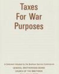 Taxes for war purposes