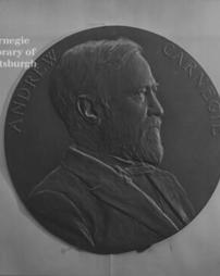 Bronze medallion cast from the portrait by Mr. G.W. de Saulles, for the medal of the Iron and Steel Institute