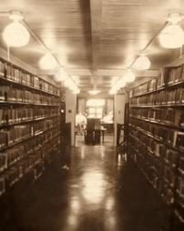 James V. Brown Library interior, looking toward dome