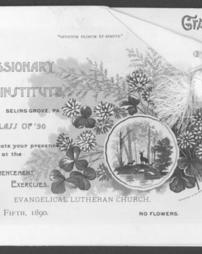 1890 Commencement Invitation