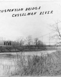 Suspension Bridge over Casselman River in Meyersdale, Pa.