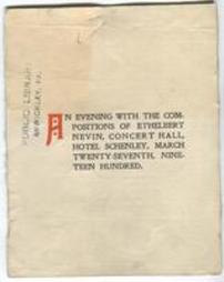 An Evening with the Compositions of Ethelbert Nevin