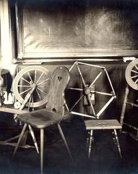 Spinning wheels and chairs