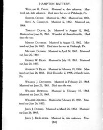 4720498_R-IBF_A_098; History of Hampton battery F, Independent Pennsylvania Light Artillery : organized at Pittsburgh, Pa., October 8, 1861, mustered out in Pittsburgh, June 26, 1865 / compiled by William Clark