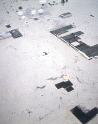 Edwardsville, PA - Military Helicopter Aerial of Gateway Shopping Center - Hurricane Agnes Flood