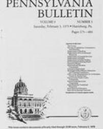 Pennsylvania bulletin Vol. 09 pages 0375-0486