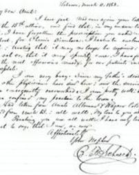 1863-03-11 Handwritten letter from Dr. Benjamin F. Schneck to his aunt, Margaretta Keller