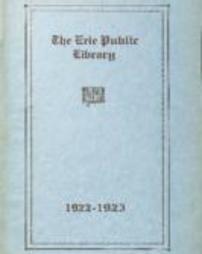Erie Public Library Report 1922-1923