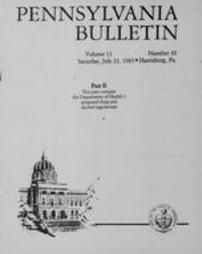 Pennsylvania bulletin Vol. 13 pages 2249-2336 Part II