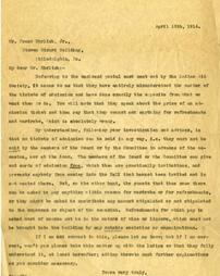 Letter to Franz Erlich, Jr.