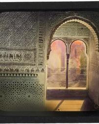 Spain. Granada. Fenêtre de la Tour de la Captive