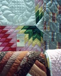 Close View of Pieced Quilts