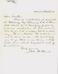 Correspondence between John Harris and his brother
