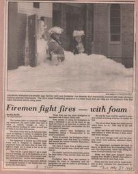 Firemen fight fires -- with foam