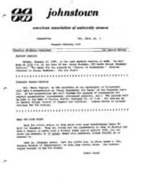 American Association of University Women - Johnstown Branch Newsletters  1982