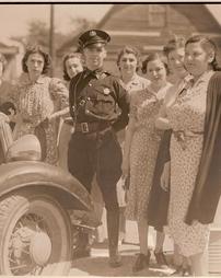 Pennsylvania Motor Policeman with Women Driver Education Students