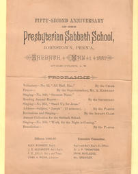 Presbyterian Sabbath School 52nd Anniversary Program