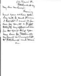 (Henry (illegible) to Andrew Carnegie, April 12, 1907)