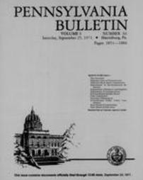 Pennsylvania bulletin Vol. 01 pages 1851-1886