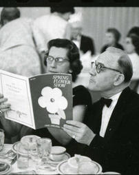 1966 Philadelphia Flower Show. First Preview Dinner Guests at Table