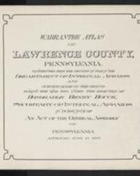 Warrantee atlas of Lawrence County, Pennsylvania constructed from the records on file in the Department of Internal Affairs