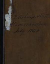 Memorandum Book 1843 Pittsburgh & Cattle