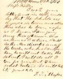1865-10-03 Handwritten letter from P. T. Musser to Sallie (Sarah J. Keller)