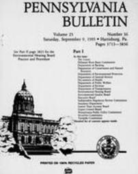 Pennsylvania bulletin Vol. 25 pages 3713-3836